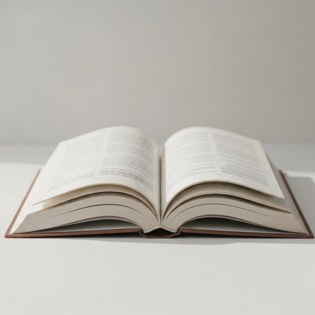 Libro abierto con iluminación natural profesional